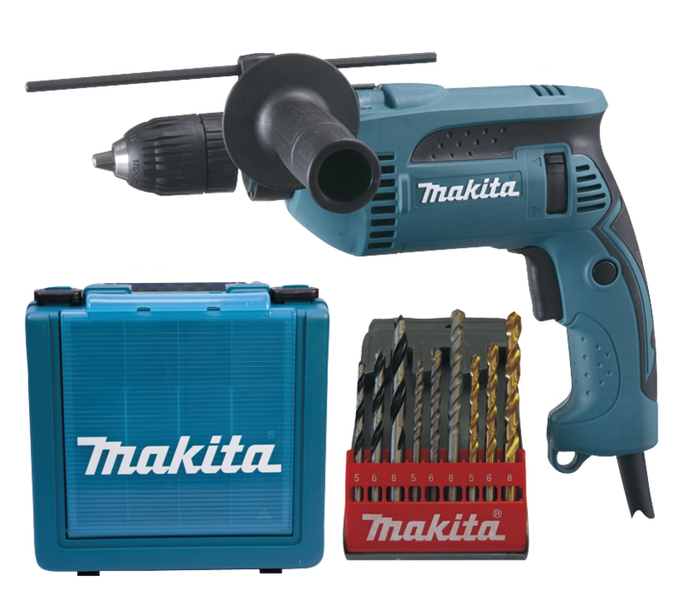 Makita Příklepová vrtačka s kufrem,rychlosklíčidlo 1,5-13mm,680W