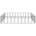 vidaXL Ohrádka pre psov 36 panelov čierna 50x100 cm práškovaná oceľ