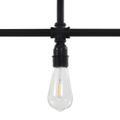 vidaXL Stropná lampa čierna 3 x E27 žiarovky