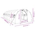 vidaXL Fóliovník s oceľovým rámom zelený 24 m² 8x3x2 m