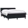 vidaXL Posteľný rám boxsping s matracom Čierna 160x220 cm zamat