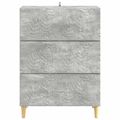 vidaXL Zásuvkový kabinet Betónovo sivá 66 x 34,5 x 90 cm