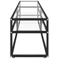 vidaXL TV stolík priehľadný 180x40x40,5 cm tvrdené sklo