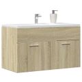 vidaXL Skrinka pod umývadlo, dub sonoma 80x38,5x46cm, kompozitné drevo