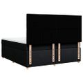 vidaXL Posteľný rám boxspring s matracom čierny 180x200 cm látka