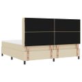 vidaXL Posteľ s pružinovým rámom s vankúšom Krémová 200 x 200 cm látka