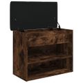 vidaXL Lavička na topánky dymový dub 82x32x50 cm kompozitné drevo