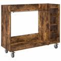 vidaXL Golfová skriňa s kolesom Dymová dub 120 x 45 x 98 cm