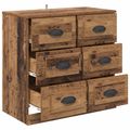 vidaXL Servírovacia skriňa Staré drevo 70 x 35,5 x 67,5 cm