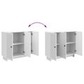 vidaXL Servírovacia skriňa Biela s vysokým leskom 89 x 34,5 x 80 cm