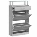 vidaXL Botník Sivý dub sonoma 63x24x104 cm spracované drevo