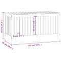vidaXL Záhradný úložný box biely 121x55x64 cm masívna borovica