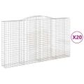 vidaXL Oblúkový gabionový kôš 20ks 400x50x220/240cm pozinkované železo