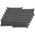 vidaXL Poťah na podložku 12 pcs HEERLEN Antracitová 40 x 80 cm