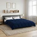 vidaXL Prikrývka na celý rok 200 x 240 cm 4 ročné obdobia Tmavomodrá