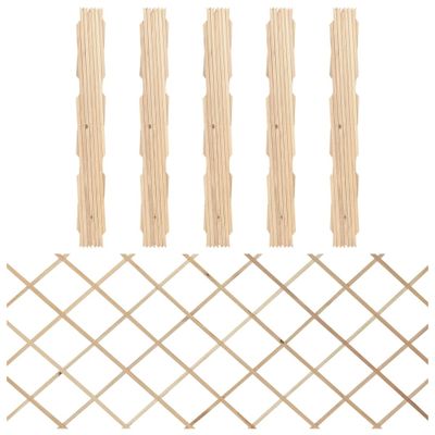 vidaXL Mriežkový plot 5 ks jedľové drevo 180x80 cm