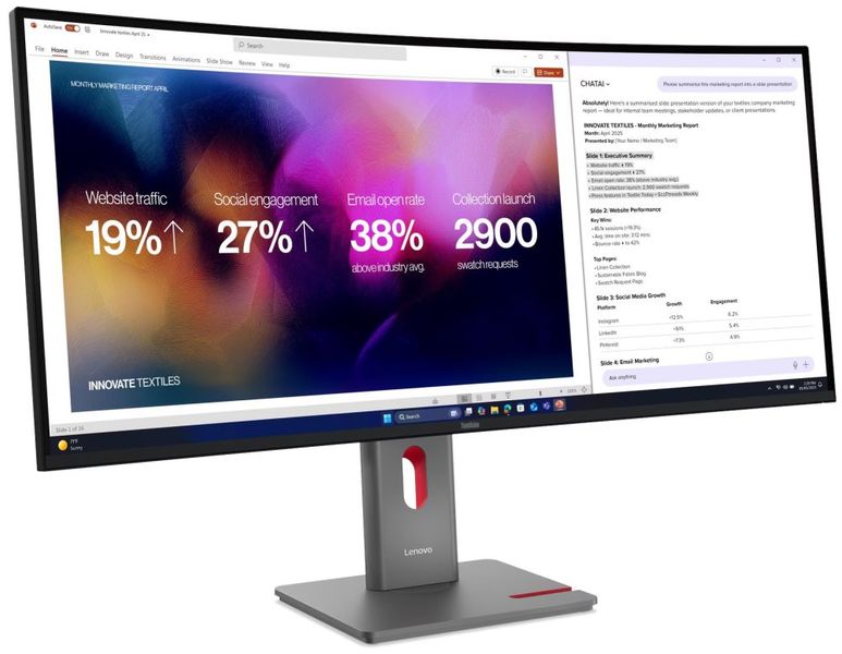 Lenovo ThinkVision/P40WD-40/39,7"/IPS/wUHD/120Hz/4ms/Čierna/3R Monitor, 39,7", 5120×2160, IPS, 120Hz, HDR10, Thunderbolt 4, KVM, USB hub, RJ45, čierny