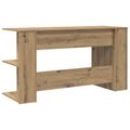 vidaXL Stôl dub artisan Kompozitné drevo 140 x 50 x 75 cm
