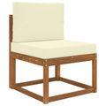 vidaXL Vankúš na vonkajšiu pohovku Polyester Krémová 60 x 60 cm
