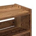 vidaXL Regál na topánky staré drevo 60x25x62 cm spracované drevo