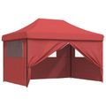 vidaXL Párty stan 279 x 410 x 315 cm Vínovo červená Oxfordská látka