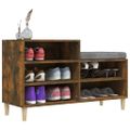 vidaXL Botník dymový dub 102x36x60 cm spracované drevo