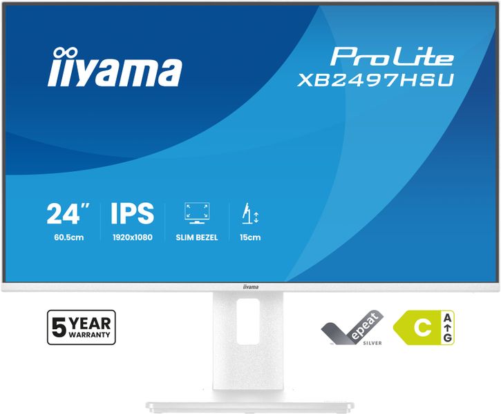 iiyama ProLite/XB2497HSU-W1/23,8''/IPS/FHD/120Hz/4ms/Biela/5R