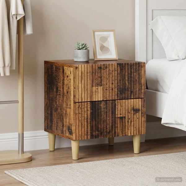 vidaXL Nočný stolík 2 ks Staré drevo 43 x 34,5 x 48 cm