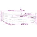 vidaXL Posteľ s pružinovým rámom Sivohnedá 200 x 200 cm látka