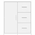 vidaXL Komody 2 ks biele 60x31x70 cm kompozitné drevo