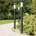 vidaXL Stĺpikové svetlá 3 ks 110 cm nehrdzavejúca oceľ IP44