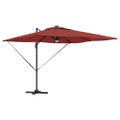 vidaXL Roma Parasol Červená 286 x 284 x 270 cm Hliník a polyester