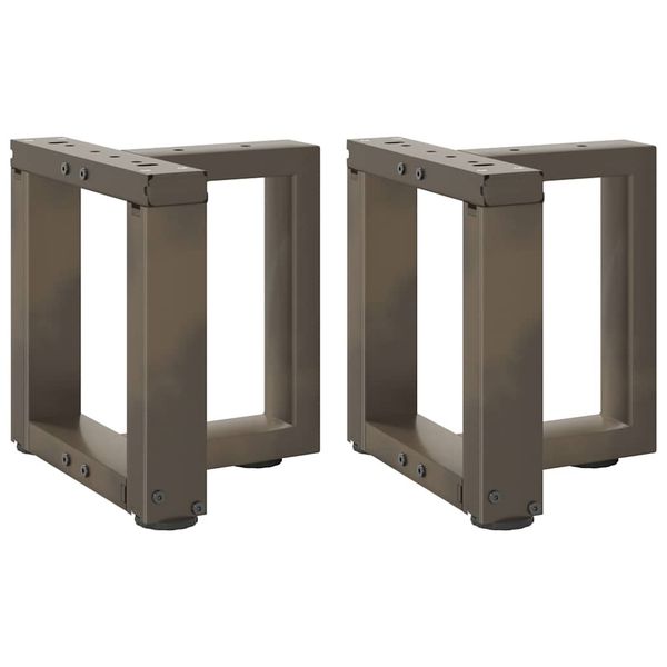 vidaXL Nohy konferenčného stolíka v tvare T, 2 ks, čierne, 30x25x(30-31) cm, oceľové