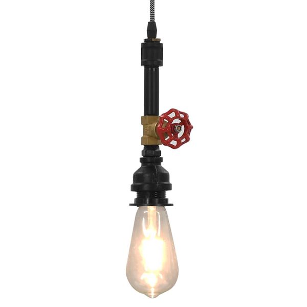 vidaXL Visiaca lampa dizajn vodovodného kohútika čierna E27 žiarovky