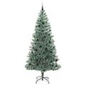 vidaXL Umelý vianočný stromček, snehom obalený, s LED svetlom 240 cm