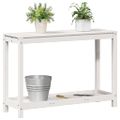 vidaXL Stôl na presádzanie s policou biely 108x35x75 cm borovica