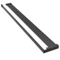 vidaXL Sprchová polica pre sprchovú stenu čierna 80 cm hliník