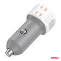 Nabíjačka do auta USB-A + USB-C 20 W 12/24 V AMiO-03882