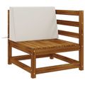 vidaXL Podložka na operadlo SOEST 100% polyester Biela 60 x 20 x 40 cm