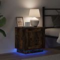 vidaXL Nočný stolík 2 ks Dymová dub 44 x 34,5 x 45 cm Kompozitné drevo