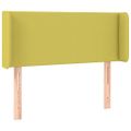 vidaXL Čelo postele s LED zelené 83x16x78/88 cm látka
