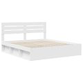 vidaXL Rám postele Biela 200 x 200 cm Masívne borovicové drevo