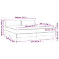 vidaXL Posteľ boxsping s matracom a LED zelená 200x200 cm látka