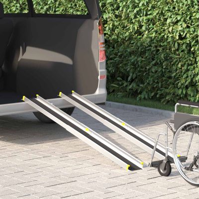 vidaXL Rampa pre invalidný vozík 270 kg 2 pcs Čierna 183 x 19 x 5,6 cm