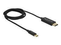 Adaptérový kábel - 24 pin USB-C samec na HDMI samec - 1 m - čierna - podporuje 4K