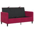 vidaXL Sofa s úložným priestorom Víno červené 152 x 78 x 87 cm