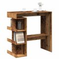 vidaXL Barový stôl s úložným stojanom Old Wood 100x48x101,5 cm