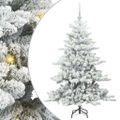 vidaXL Umelý Sklápací Vianočný Stromček Biela 150 cm PVC a oceľ