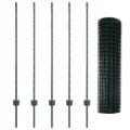 vidaXL Euro oplotenie s pilierom 10 x 1,2 m PVC potiahnutá oceľ Zelená