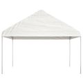 vidaXL Altánok so strechou, biely 11,15x4,08x3,22 m, polyetylén